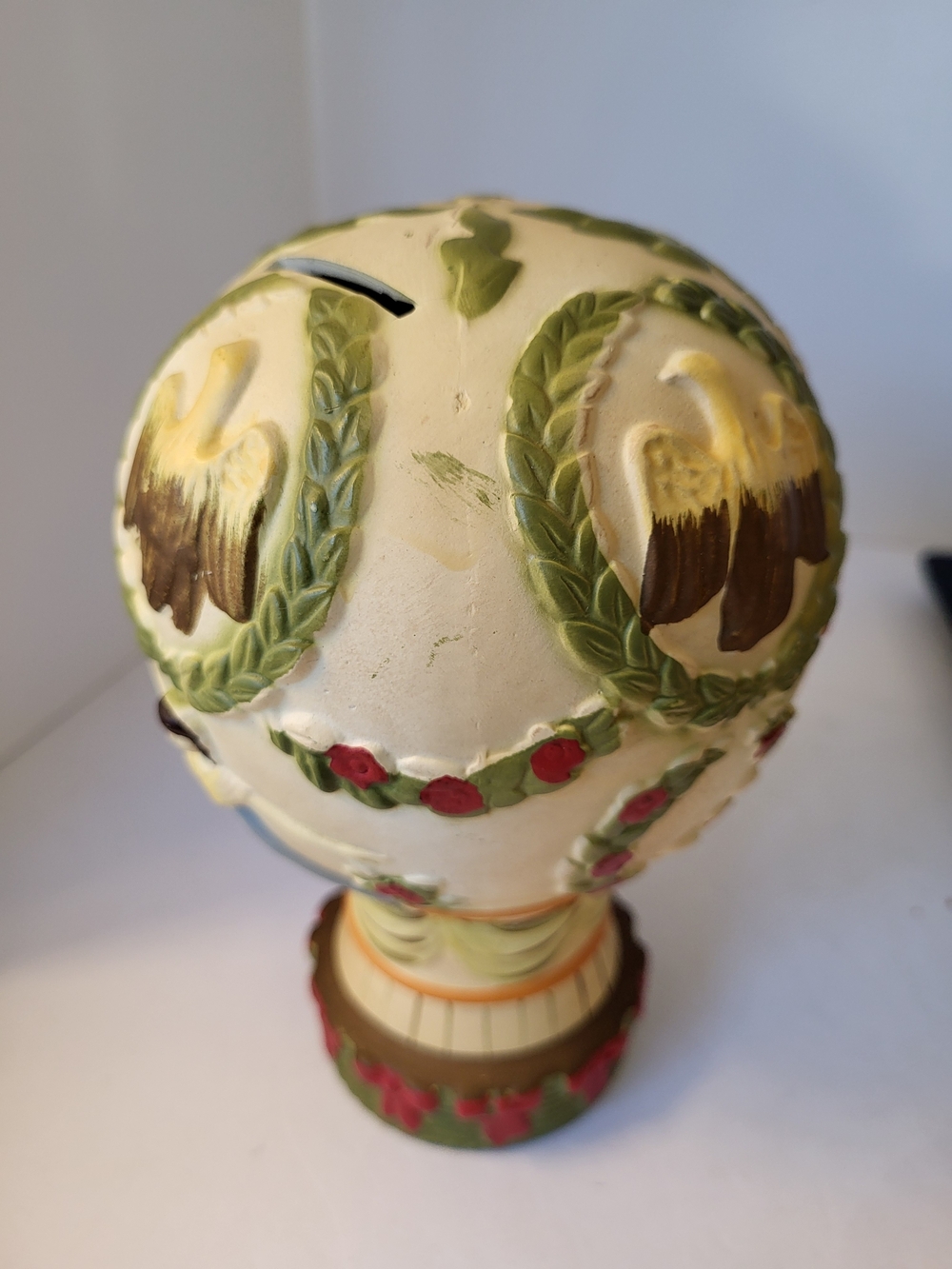 1960s SCP Made In Japam Ceramic Americana Balloon Coin Bank 7"
